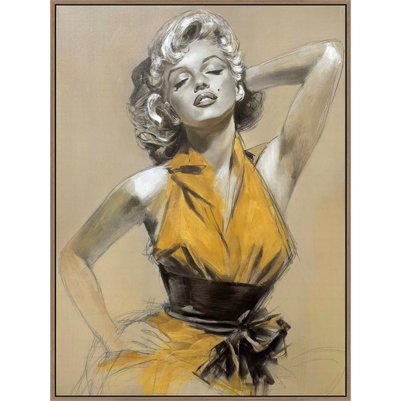 Pemberly Row Framed Hand-Embellished Canvas 32