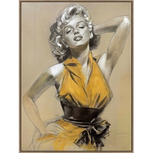 Pemberly Row Framed Hand-Embellished Canvas 32&quot x 24&quot in Black