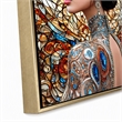 Pemberly Row Jeweled Reverie Gloss Canvas Art in Blue and Brown