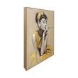 Pemberly Row Golden Muse Hand-Embellished Canvas Art in Gold Finish