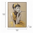 Pemberly Row Golden Muse Hand-Embellished Canvas Art in Gold Finish