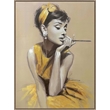 Pemberly Row Golden Muse Hand-Embellished Canvas Art in Gold Finish