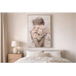 Pemberly Row Roses Embrace Hand-Embellished Canvas Art in Blush Finish
