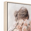 Pemberly Row Roses Embrace Hand-Embellished Canvas Art in Blush Finish