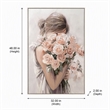 Pemberly Row Roses Embrace Hand-Embellished Canvas Art in Blush Finish