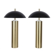 Pemberly Row Aurora Column Table Lamp Soft Gold with Crystal Accent