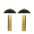 Pemberly Row Aurora Column Table Lamp Soft Gold with Crystal Accent