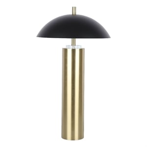 Pemberly Row Aurora Column Table Lamp Soft Gold with Crystal Accent