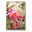 Pemberly Row Neon Flamingo Tropical Multi-Color Canvas Wall Art