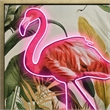 Pemberly Row Neon Flamingo Tropical Multi-Color Canvas Wall Art