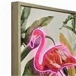 Pemberly Row Neon Flamingo Tropical Multi-Color Canvas Wall Art