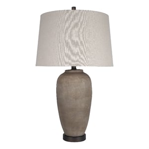 Pemberly Row Earthen Table Lamps Set of 2 with Textured Ceramic Base