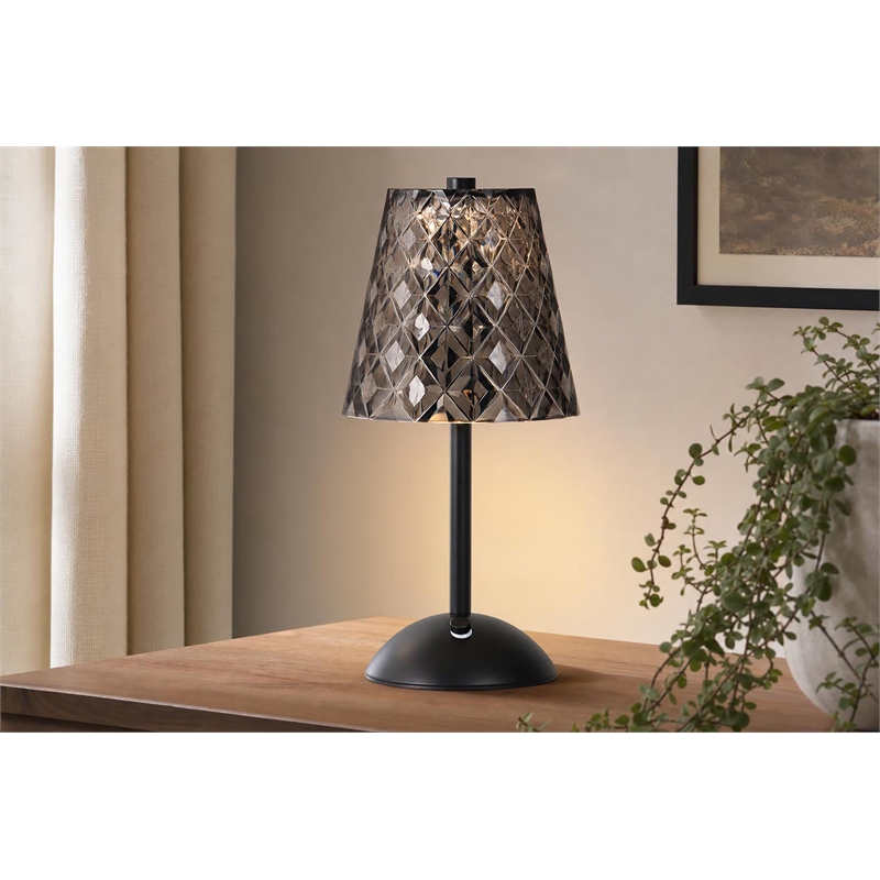 Pemberly Row Crystal Radiance Rechargeable Cordless LED Table Lamp