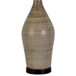 Pemberly Row Serene Stone Ceramic Table Lamp Set in Beige and Black