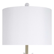 Pemberly Row Crystal Bloom Table Lamp with White Marble and Soft Gold