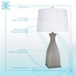 Pemberly Row Sage Elegance Art Glass Table Lamp in Green and Crystal