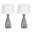 Pemberly Row Sage Elegance Art Glass Table Lamp in Green and Crystal