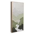 Pemberly Row Verdant Passage I Hand-Painted Abstract Art in Black Frame