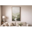Pemberly Row Verdant Passage I Hand-Painted Abstract Art in Black Frame