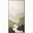 Pemberly Row Verdant Passage I Hand-Painted Abstract Art in Black Frame