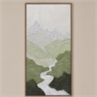 Pemberly Row Verdant Passage I Hand-Painted Abstract Art in Black Frame