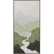 Pemberly Row Verdant Passage I Hand-Painted Abstract Art in Black Frame