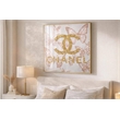 Pemberly Row Glam Flutter II Gloss Canvas Butterfly Art with Gold Frame