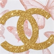 Pemberly Row Glam Flutter II Gloss Canvas Butterfly Art with Gold Frame