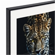 Pemberly Row Midnight Stalker II Leopard Portrait Gloss Canvas Black Frame