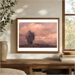 Pemberly Row Tempered Glass Frameless Wall Art - Sepia Buffalo - 40