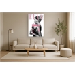 Pemberly Row Frameless Tempered Glass Wall Art in Pink - 40