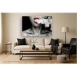 Pemberly Row Frameless Tempered Glass Wall Art in Black - 60