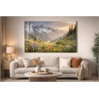 Pemberly Row Tempered Glass Art Green Alpine Panoramic Landscape 40