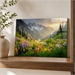 Pemberly Row Tempered Glass Art Green Alpine Panoramic Landscape 40