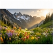 Pemberly Row Tempered Glass Art Green Alpine Panoramic Landscape 40