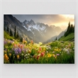 Pemberly Row Tempered Glass Art Green Alpine Panoramic Landscape 40