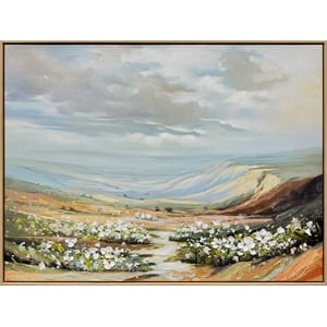 Pemberly Row Transitional Landscape Art with Light Wood Frame 30&quot x 39&quot