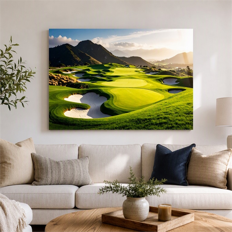 Pemberly Row Tempered Glass Art Green Scenic Panorama 40