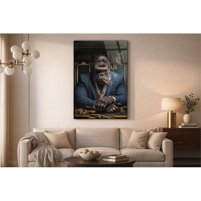 Pemberly Row Midnight Don Portrait Glass Wall Art 60