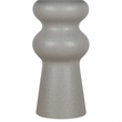 Pemberly Row Ceramic Table Lamp with Faux Leather Shade in Gray