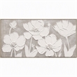 Pemberly Row Framed Canvas Floral Wall Art in Cream Wood Finish - 60