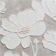 Pemberly Row Framed Canvas Floral Wall Art in Cream Wood Finish - 60