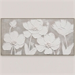 Pemberly Row Framed Canvas Floral Wall Art in Cream Wood Finish - 60