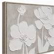 Pemberly Row Framed Canvas Floral Wall Art in Cream Wood Finish - 60