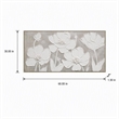Pemberly Row Framed Canvas Floral Wall Art in Cream Wood Finish - 60
