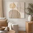 Pemberly Row Textured Abstract Canvas Wall Art - Circular Multi-Color Design
