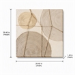 Pemberly Row Textured Abstract Canvas Wall Art - Circular Multi-Color Design