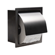 Pemberly Row Recessed Toilet Paper Holder Stainless Steel Brushed Black