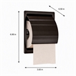 Pemberly Row Recessed Toilet Paper Holder Stainless Steel Brushed Black