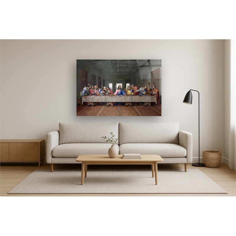 Pemberly Row Frameless Tempered Glass Wall Art Depicting Ethnic Last Supper